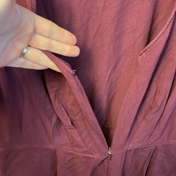 Wayward Fancies  eShakti 2X 20w Plus‎ Size women's Jumpsuit Maroon Wide Leg Y2K - Picture 7 of 13